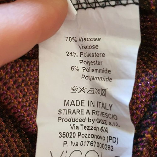 VICOLO lurex dress used, size M, purple