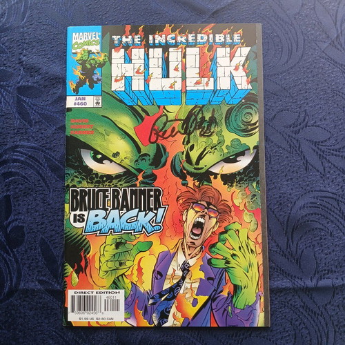 Incredible Hulk #460 like new with Peter David signature