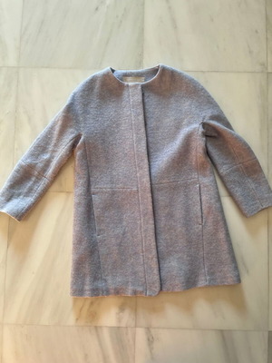 Zara coat like new, size L, grey and blue