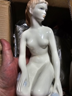 Aquincum porcelain figurine used, about 22cm tall