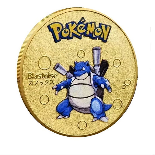 Pokemon Blastoise Coin Gold New Collector's Souvenir