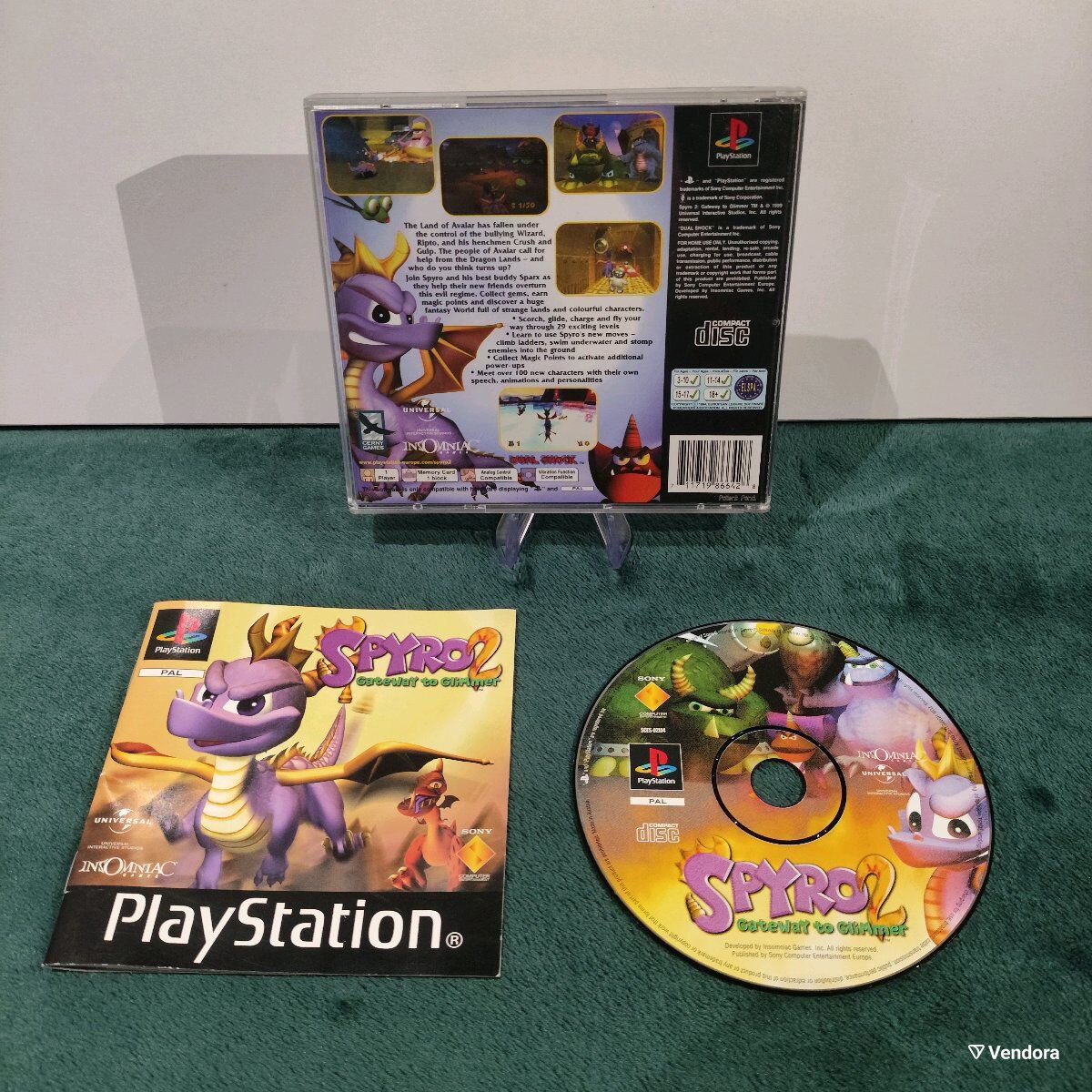 Jeu Spyro 2: Gateway To Glimmer - PlayStation 1 (1999) - Bon état - Édition PAL Complète