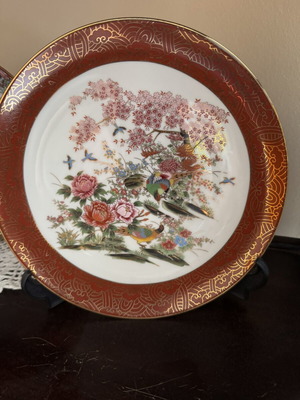 Sachuma Royal Plate like new, handmade Japanese Yama Dori design