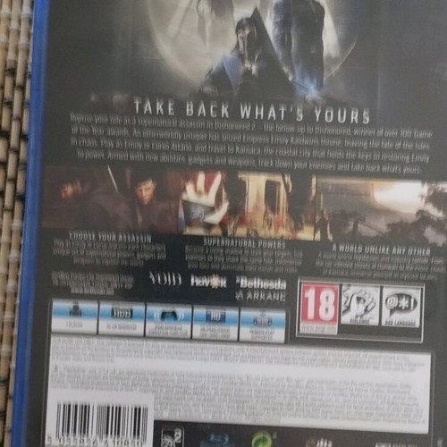 Dishonored 2 for PlayStation 4 like new