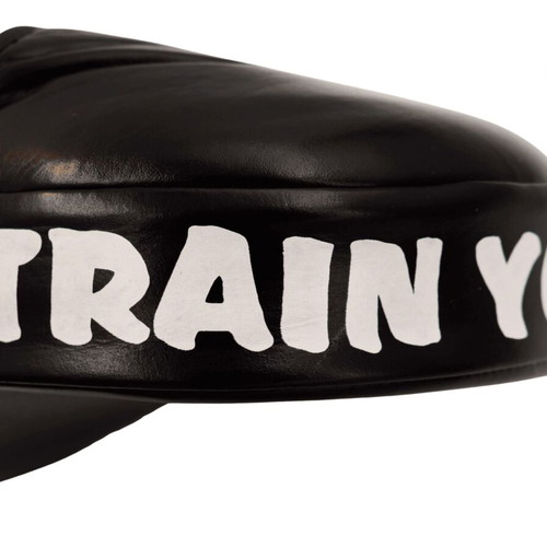 Legendary curved boxing targets black leather premium