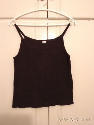 Benetton tank top cotton t-shirt used, brown, size M