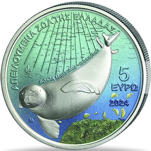Monachus Monachus 5€ Silver Coin 2024 Proof New