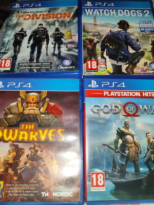 Πακέτο παιχνίδια για Ps4 μεταχειρισμένα με The Dwarves, God of War, Watchdogs, The Division