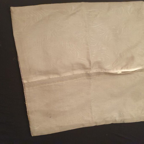 Pillowcase, antique, grey and gold, 40x40 cm, with zipper