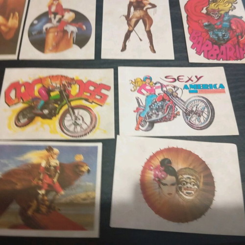 Old collectible stickers early 80s like new, pack of 18 pieces