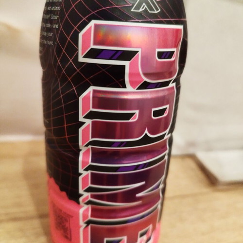 Prime X empty bottle used that sparkles