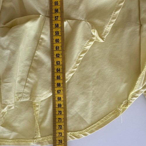 Grama pleated shirt size L used, yellow with balloon sleeves