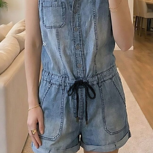 Funky Buddha Denim Playsuit Size S Like New