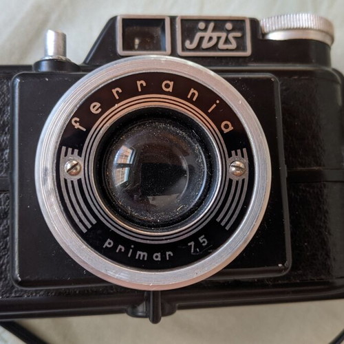 Vintage Ferrania Ibis Camera with Leather Case used