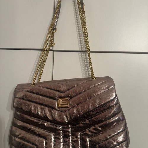 Guy Laroche crossbody shoulder bag new, metallic gray