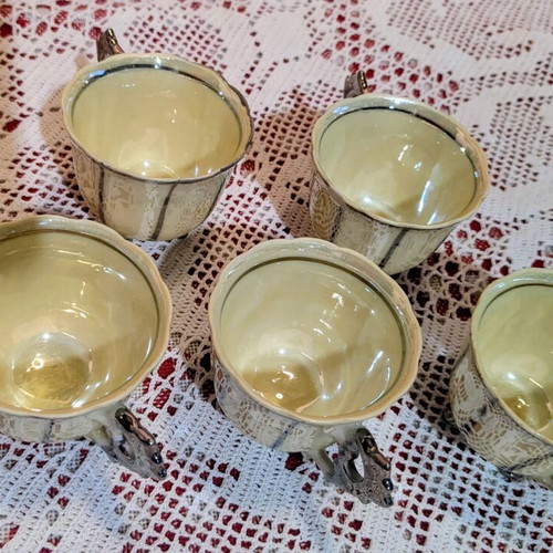 Vintage Mid-Century Coffee Cups set of 5