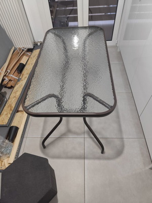 Glass table metal frame for indoor or outdoor use, like new