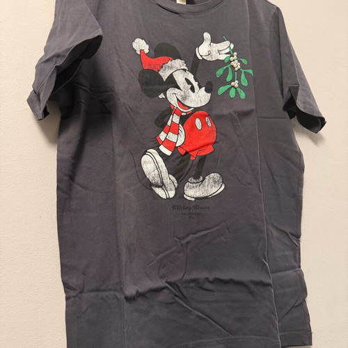 H&M Disney Mickey Mouse Christmas T-shirt Small like new, grey