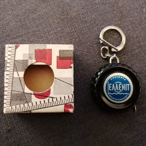 Keychain tape measure used, Ellenit promotional