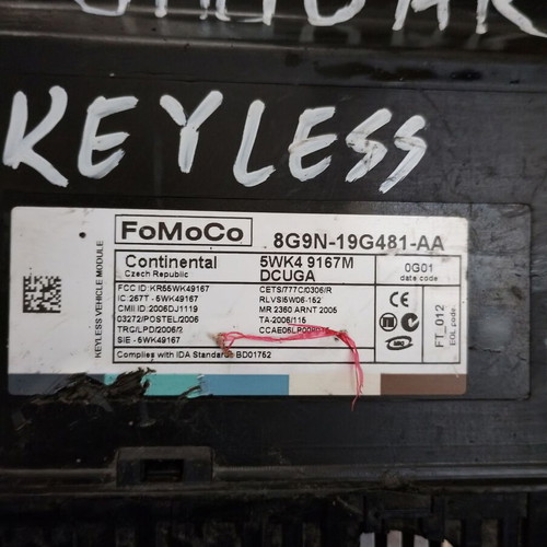 Keyless module Jaguar Ford 8G9N19G481AA used