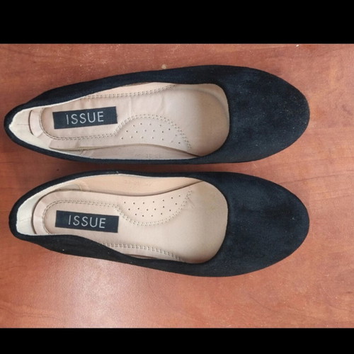 Issue Fashion velvet ballerinas used, size 37, black