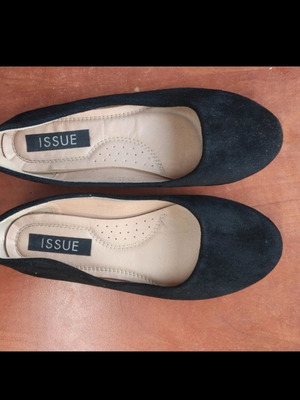 Issue Fashion velvet ballerinas used, size 37, black