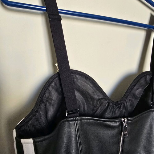 Adidas faux leather dress new, limited edition, black, size S