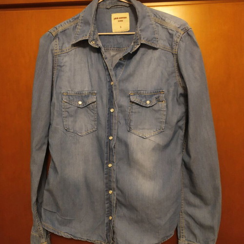 Pink Woman shirt used, thin, blue, size S
