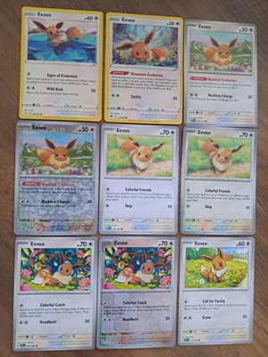 Lot of 34 Pokemon Eeveelutions Cards like new