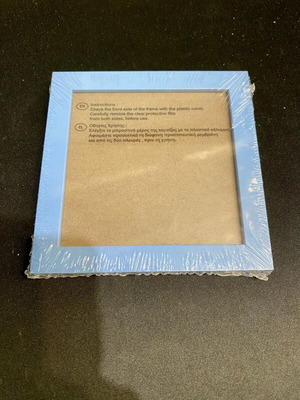 Square photo frame 12x12 cm new, blue color