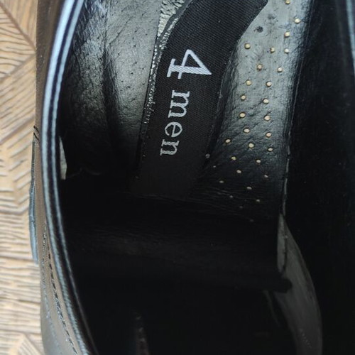 Leather shoes used, size 44, black, scarps/moccasins