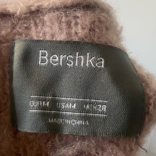Bershka Long Soft Cardigan Like New Nude Dusty Pink