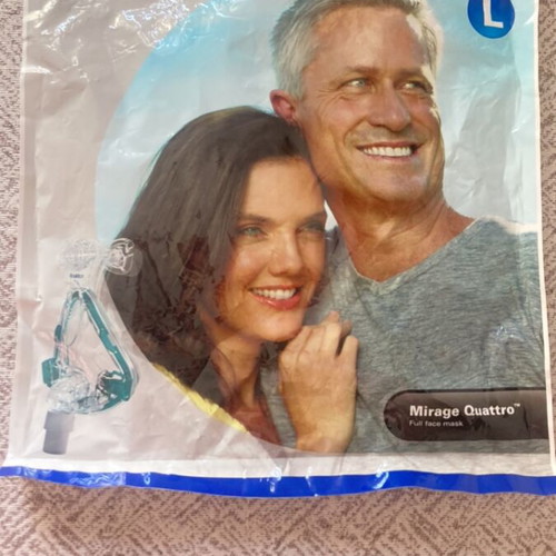 Full face sleep apnea mask used, size L