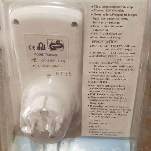 Mechanical Timer TM 109 D