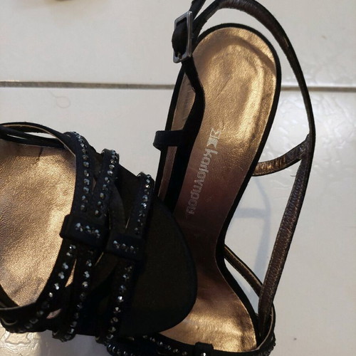 Kalogirou black sandal with rhinestones US 5 EUR 35 max 36