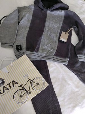 Boys' tracksuit set new, grey, 7 years, 100% cotton