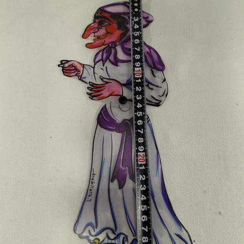 Karagiozis Figure Aglaia handmade, used
