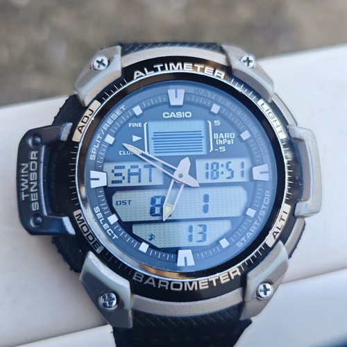 Casio Twin Sensor SGW400 watch used with barometer and altimeter