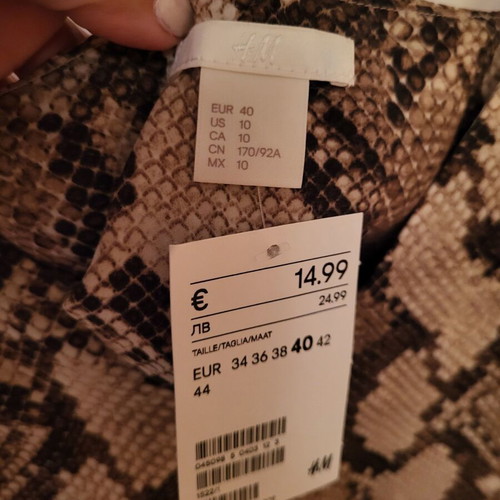 H&M Top Print Snake No 40 new, brown and beige