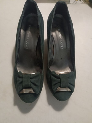 Cristina Lucchi leather castor cypress pumps no36 like new