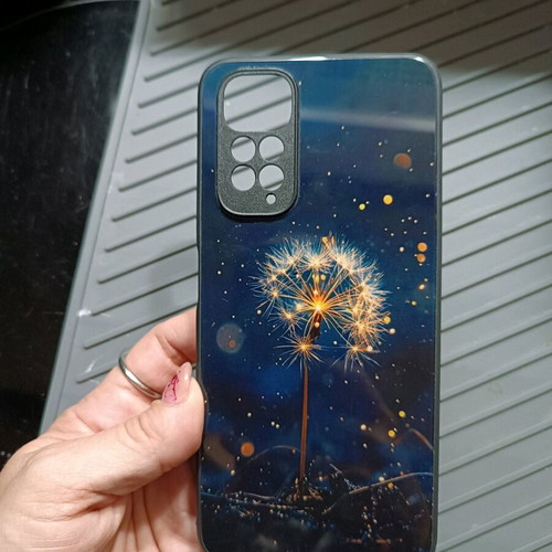 Xiaomi Redmi Note 11/11S phone case new with tempered glass and dandelion print