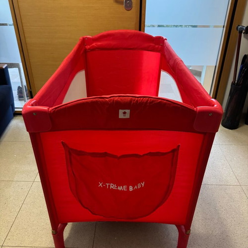 X- treme baby playpen used with soft mattress and wooden base