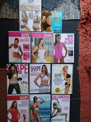Shape fitness DVDs used, pack of 37