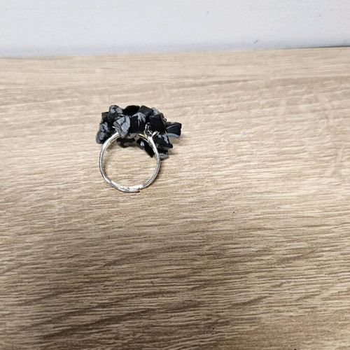 Handmade ring new, black and silver