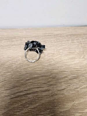 Handmade ring new, black and silver