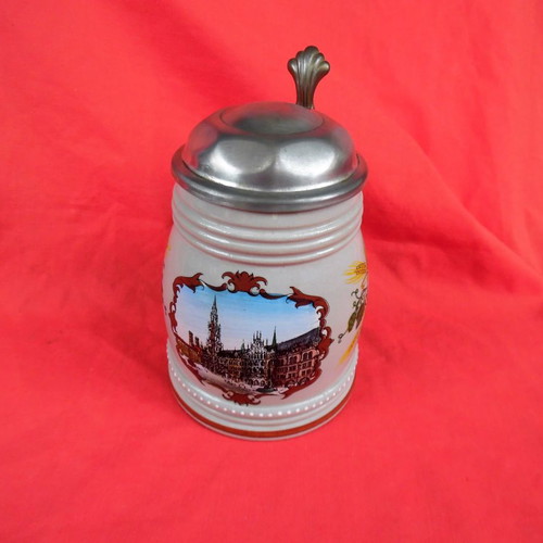 Large old ceramic beer stein unused, West Germany