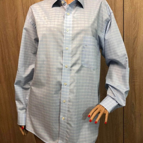 Barisal shirt new, size L/XL, white and blue cotton