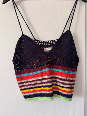 Zara multicolored knitted top with strap like new, size M