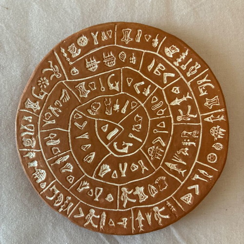 Ceramic Phaistos Disc Replica like new