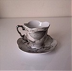  T. Limoges Σετ Φλιτζάνι με το Πιατάκι του 2τεμ. France Fine Porcelain #00255